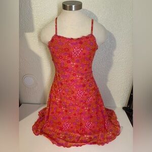 Wild Fable Pink and Orange Floral Dress
